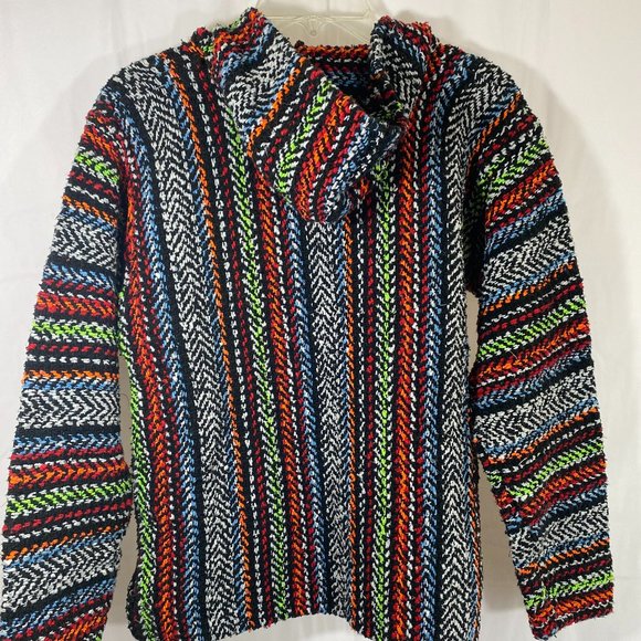 Earth Ragz Multicolor Hooded Pullover Sweater NWOT Women's Size Large - Picture 7 of 16